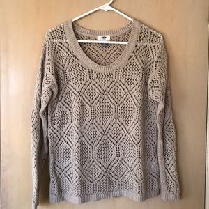 Old Navy Tan Cable-knit Sweater